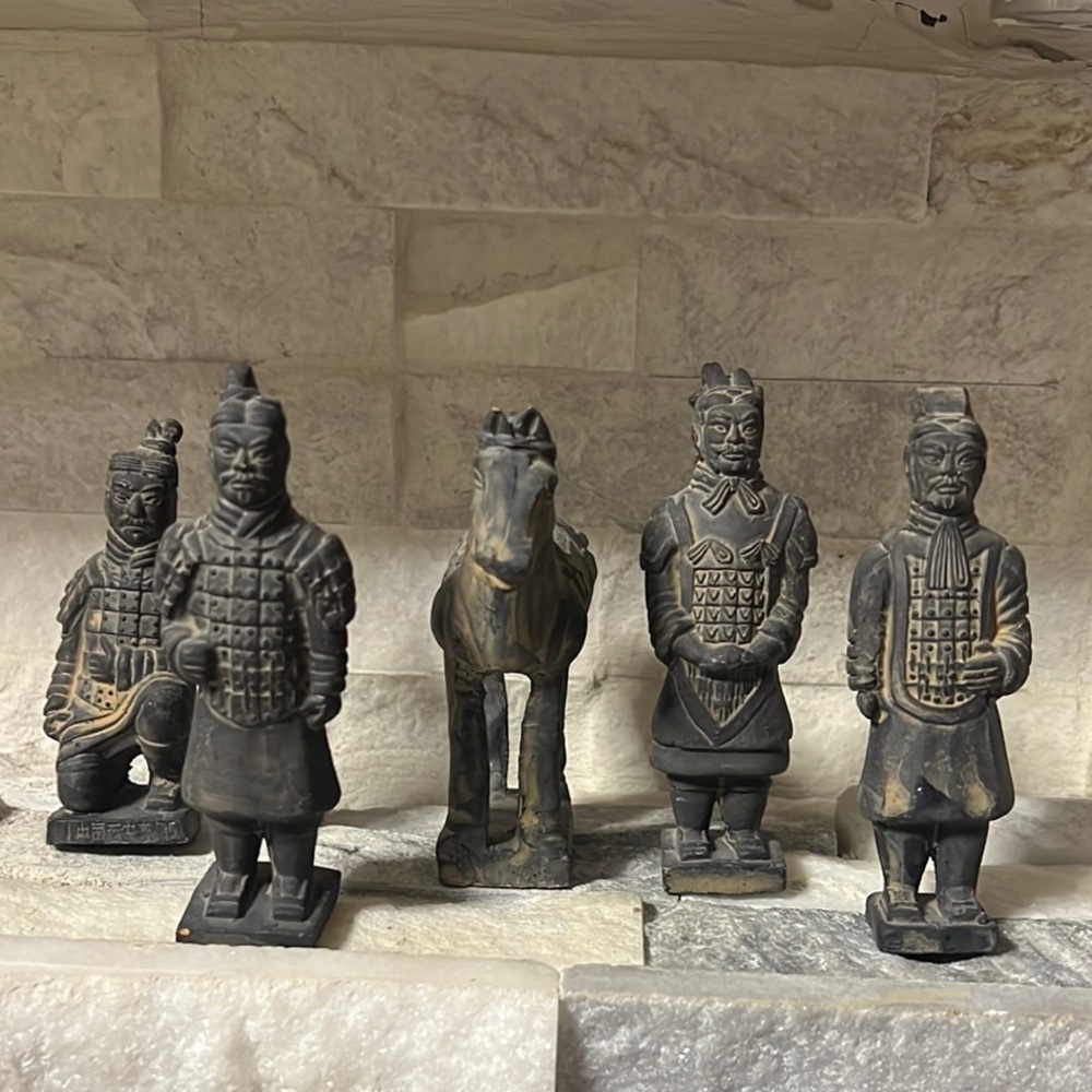 Set Of 5 Qin Dynasty Terracotta Warriors In Miniature SM
